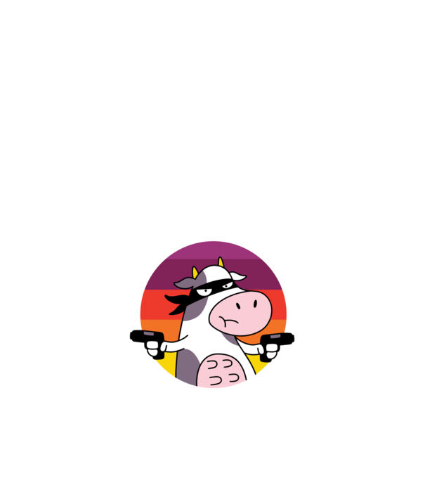 Pew Pew Pew Madafakas Vacă model negru pe tricou