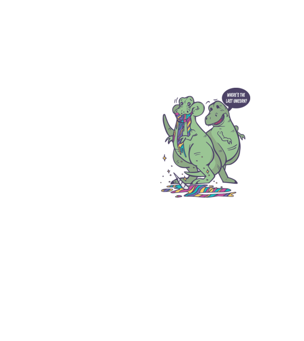 T-rex a mâncat unicornul model galben neon pe tricou