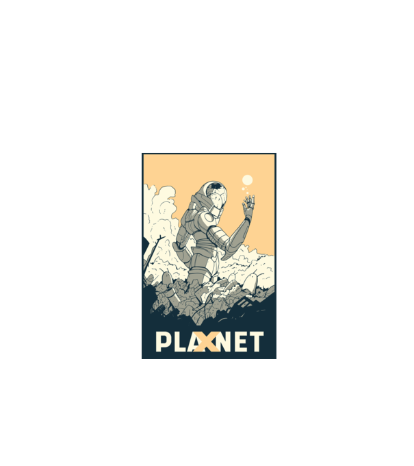 Planet X model verde de măr pe tricou