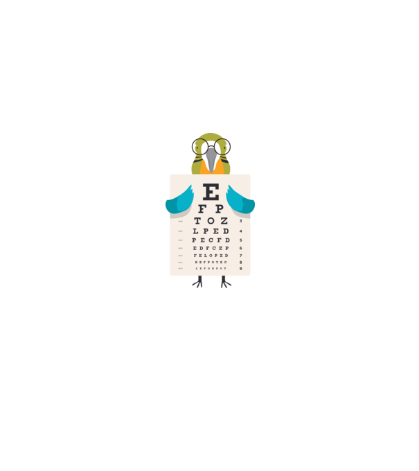 Oftalmolog papagal model turcoaz pe tricou