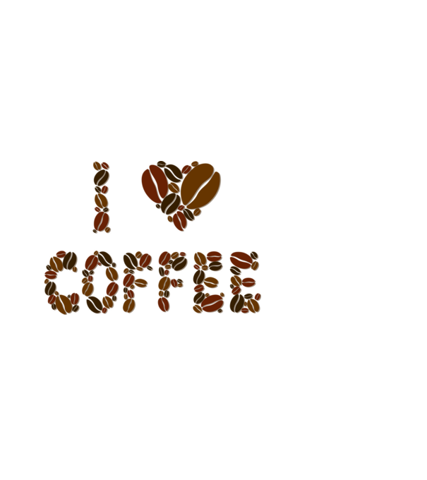 I Love Coffee model negru pe tricou