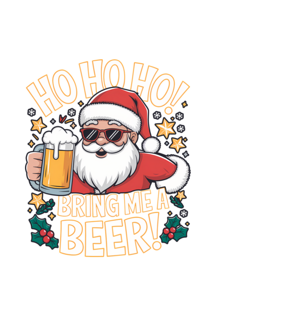 HO HO HO bring me a BEER santa Negru model negru pe tricou