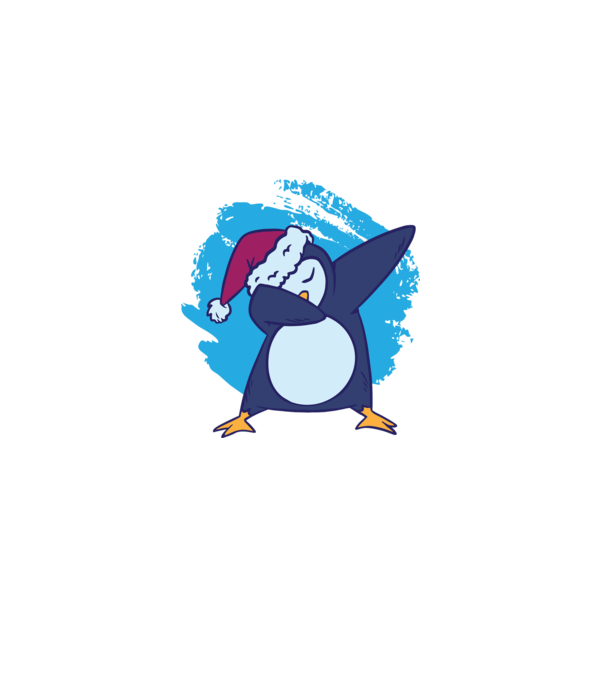 Pinguin DAB model alb pe tricou