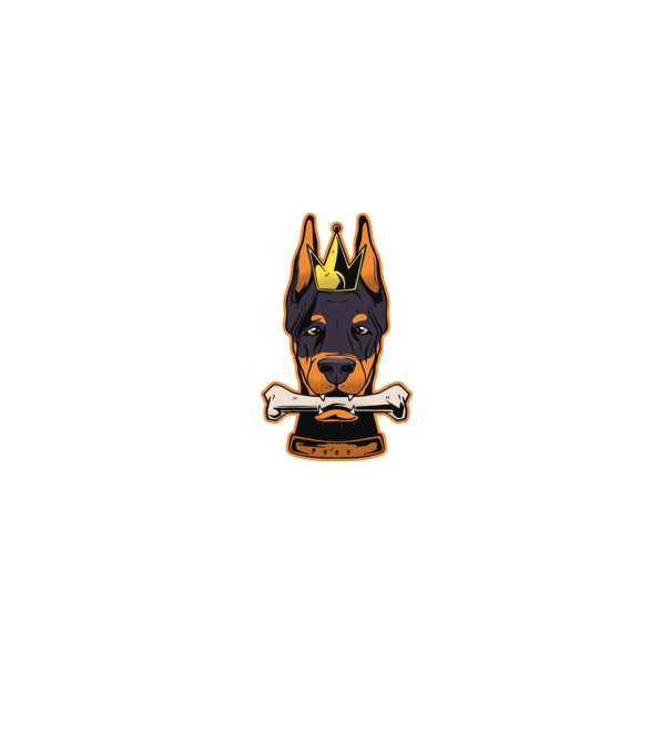 Rege Doberman model negru pe tricou