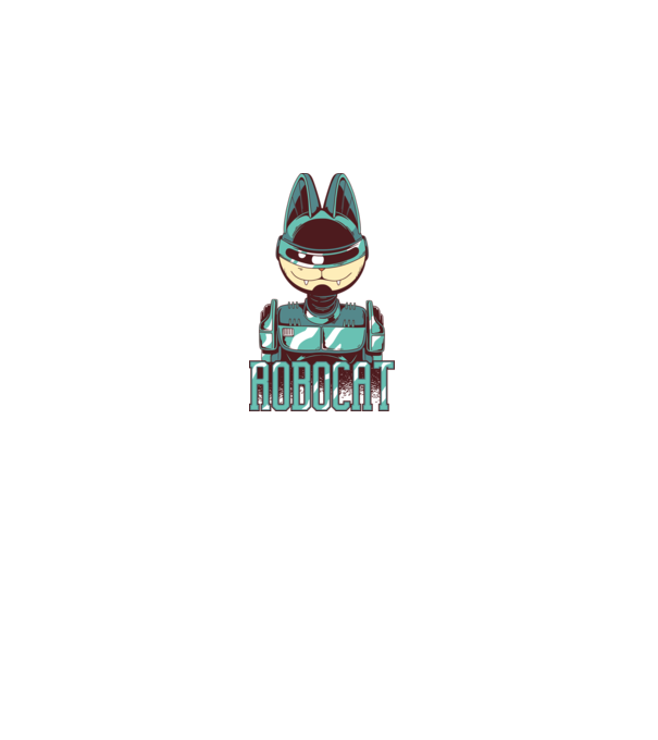 Robocat - Pisică Robot model nisipiu pe tricou