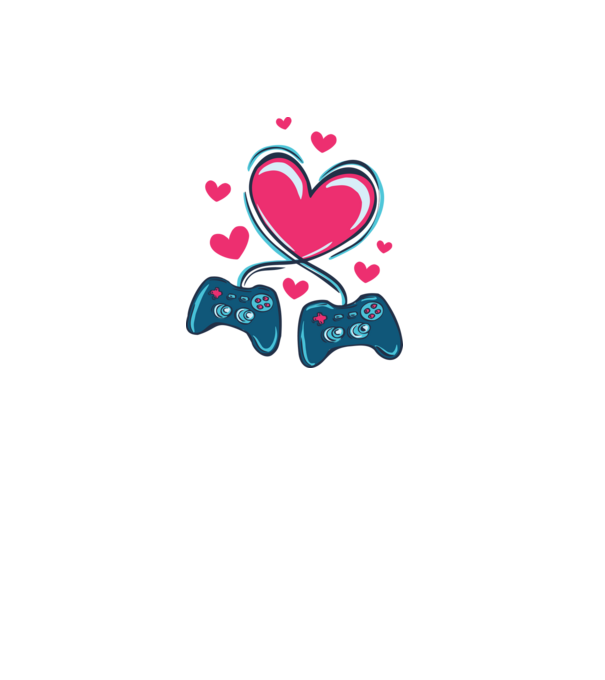 Dragoste Gamer model alb pe tricou