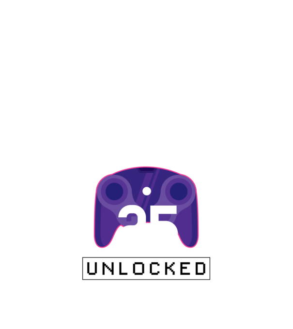 Level 25 Unlocked Gamer Birthday model negru pe tricou