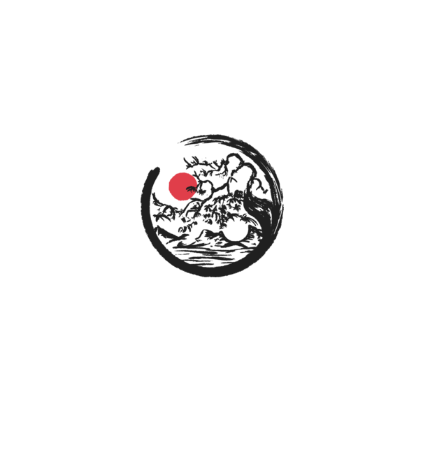 Yin-Yang Bonsai model alb pe tricou