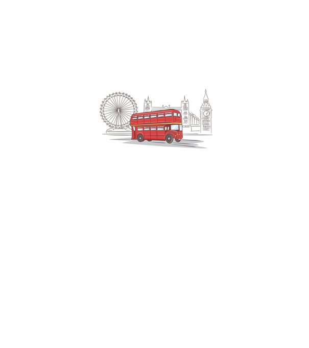 London Bus model alb pe tricou