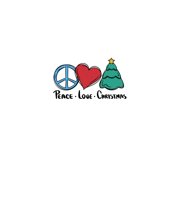 Peace Love Crăciun model gri pe tricou