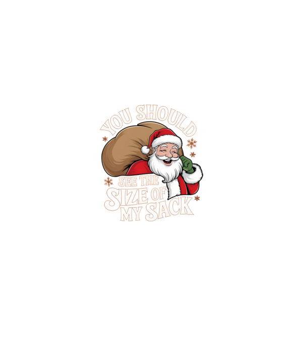 You Should See The Size Of My Sack Santa model negru pe tricou
