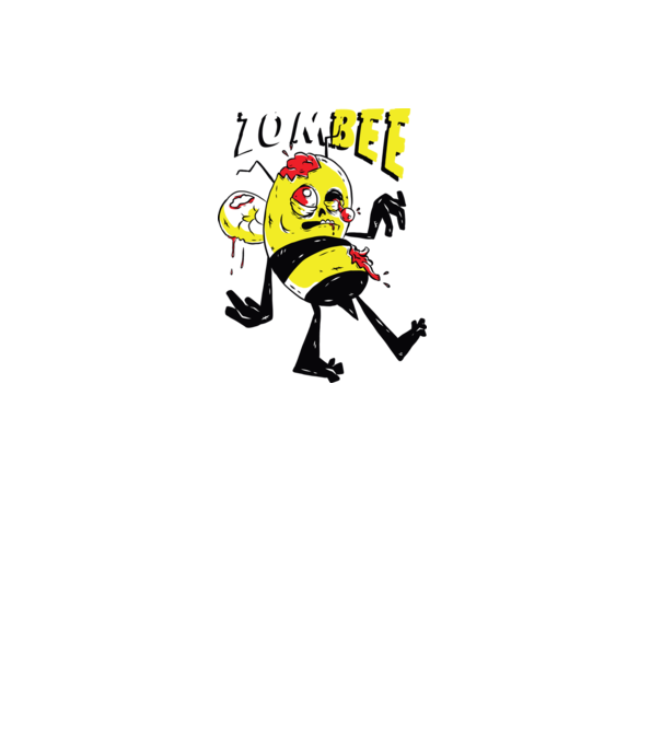Zombee Albină Zombie model verde pe tricou
