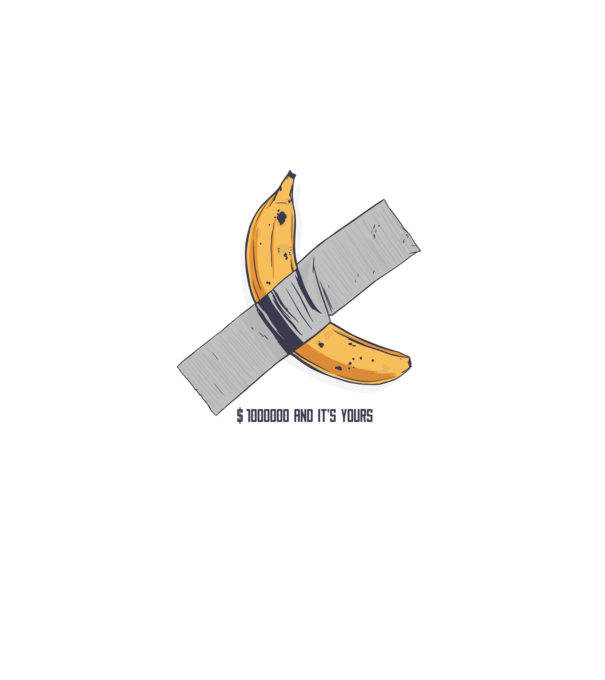 Ultima banană model alb pe tricou