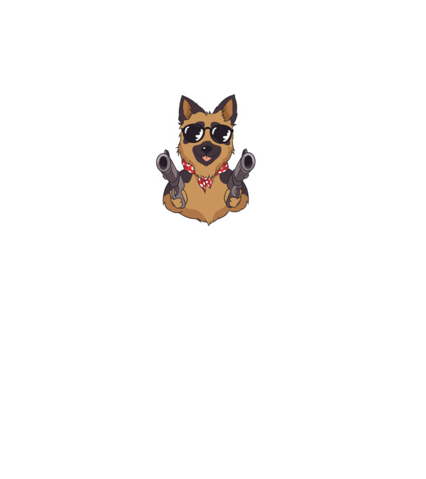 Pew Pew Pew Madafakas Ciobănesc german model negru pe tricou