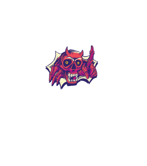 Craniu de Demon model negru pe tricou