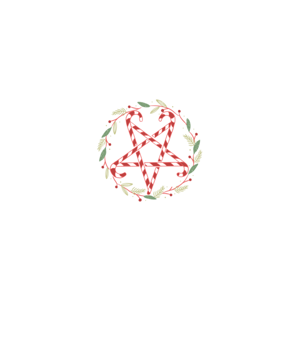 Pentagrama de Crăciun model negru pe tricou