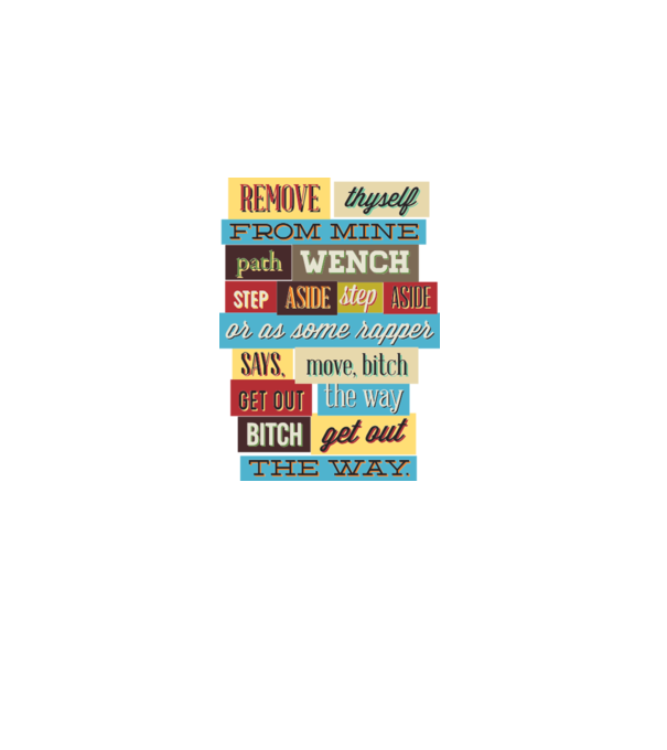 Remove thyself from mine path wench model alb pe tricou
