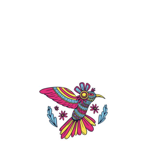 Mandala Colibri model negru pe tricou