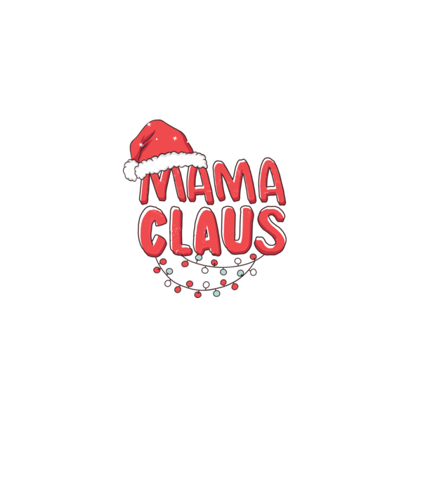 Mama Claus model alb pe tricou