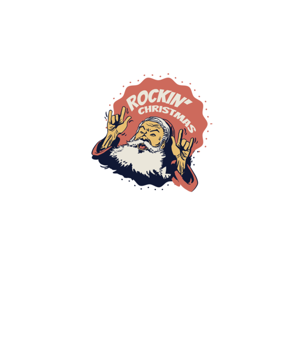 'Rockin'' Christmas Crăciun' model alb pe tricou