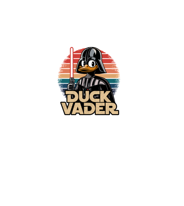 Duck Vader model negru pe tricou