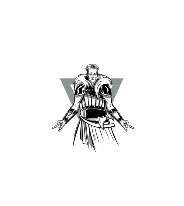 Războinic Viking model negru pe tricou