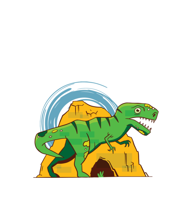 Dinozaur T-rex model negru pe tricou