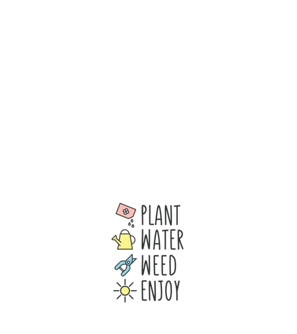 Plant Water Weed Enjoy model alb pe tricou