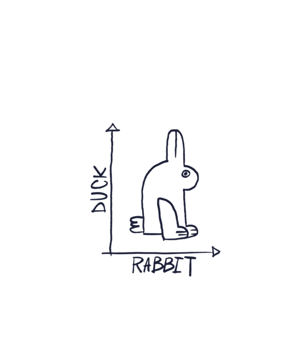 Rabbit vs Duck - Iepure sau Rață model verde de măr pe tricou