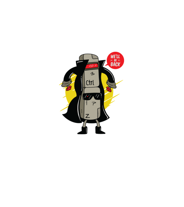 Ctrl Z Terminator Parodie model gri pe tricou