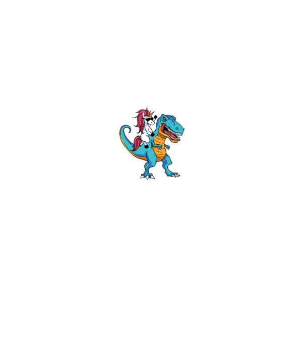 Unicorn cu dinozaur tricou amuzant model negru pe tricou