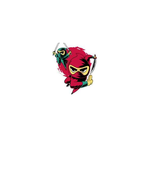 Tricou Ninja model negru pe tricou