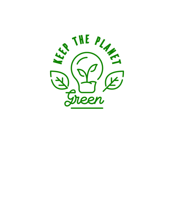 Keep The Planet Green - Ziua Pământului model alb pe tricou