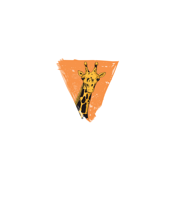 Girafă cool model alb pe tricou