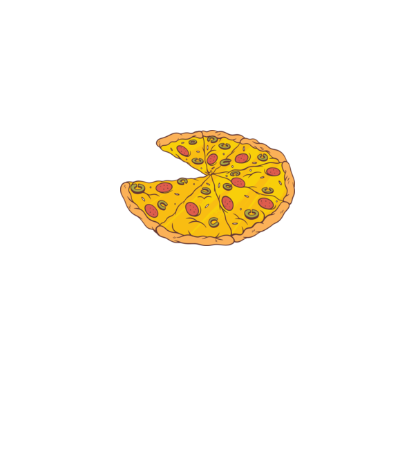 Felii de pizza Cuplu model alb pe tricou