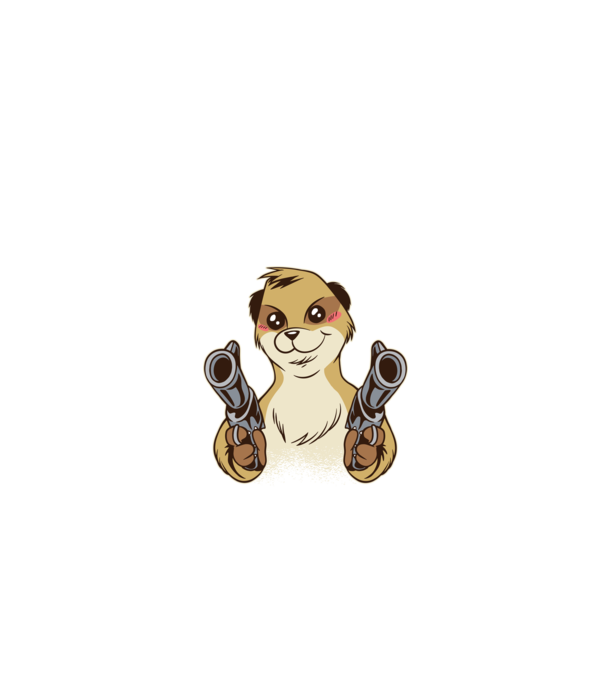 Pew Pew Pew Madafakas Suricată model negru pe tricou