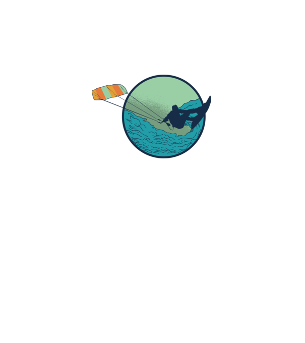 Tricou Kitesurf model gri pe tricou