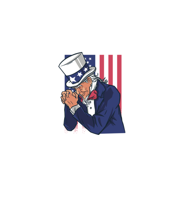 Uncle Sam se roagă model albastru deschis pe tricou