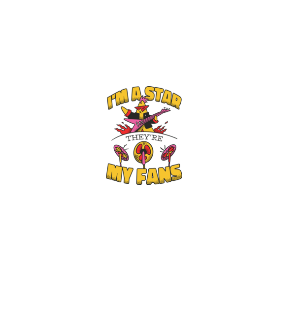 'I''m a Star, They''re my Fans' model roz deschis pe tricou