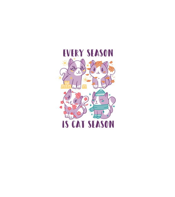 Every Season is Cat Season model roz deschis pe tricou