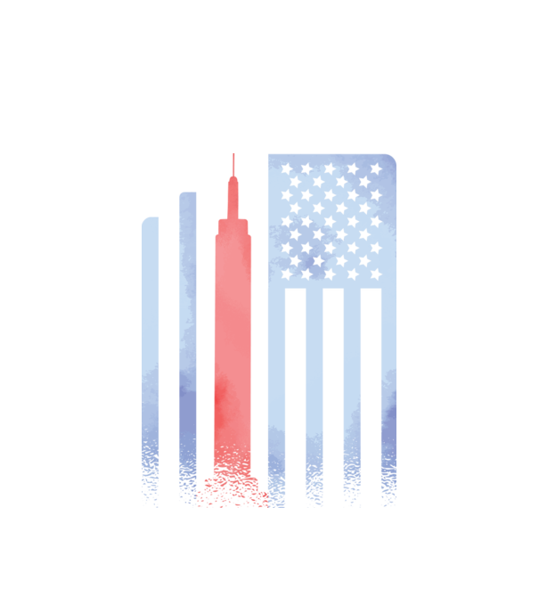 Usa Empire State Building model alb pe tricou