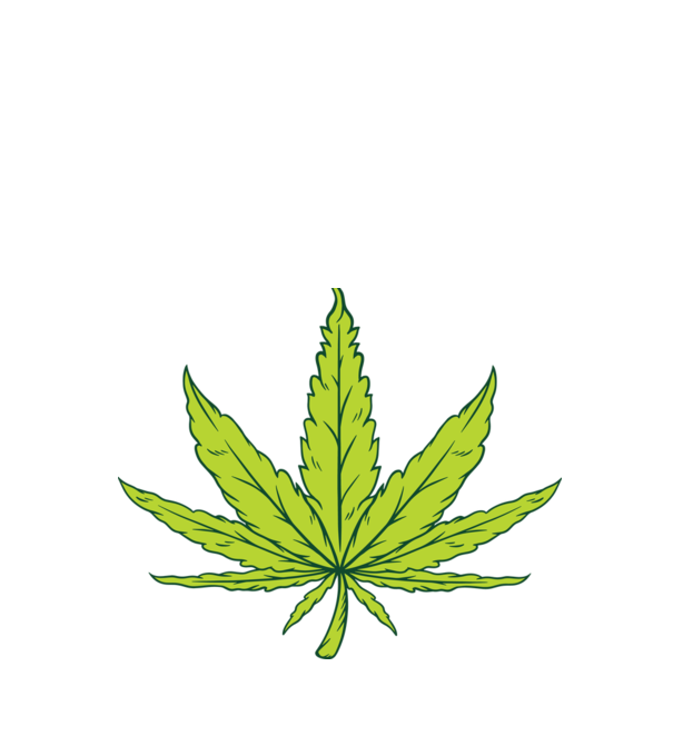 Frunză de marijuana model negru pe tricou