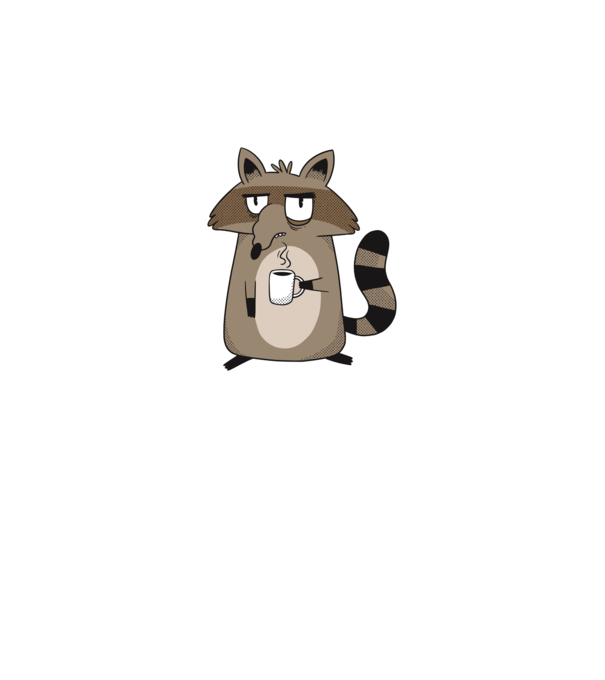 Raton cu cafea model gri pe tricou