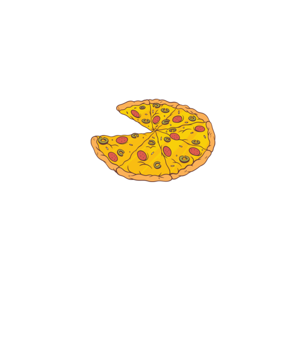 Felii de pizza Cuplu model gri pe tricou