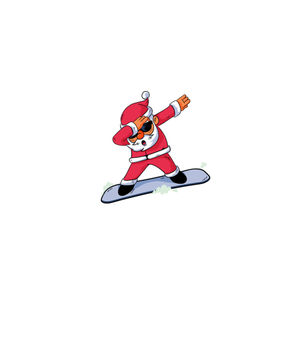 Moș Crăciun Snowboard DAB tricou amuzant model albastru jeanși pe tricou