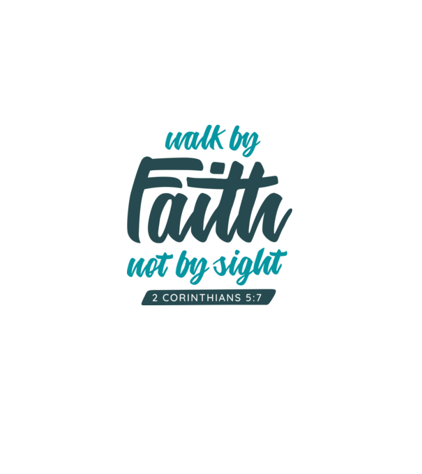 Walk by faith - Religie model alb pe tricou