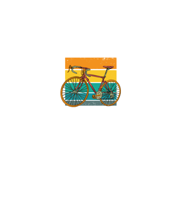 Bicicletă Retro model negru pe tricou