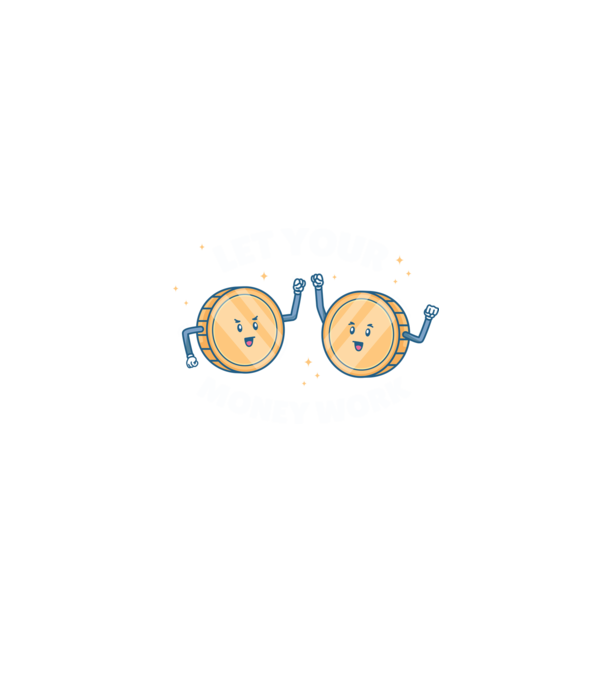 Let Your Money Work model negru pe tricou