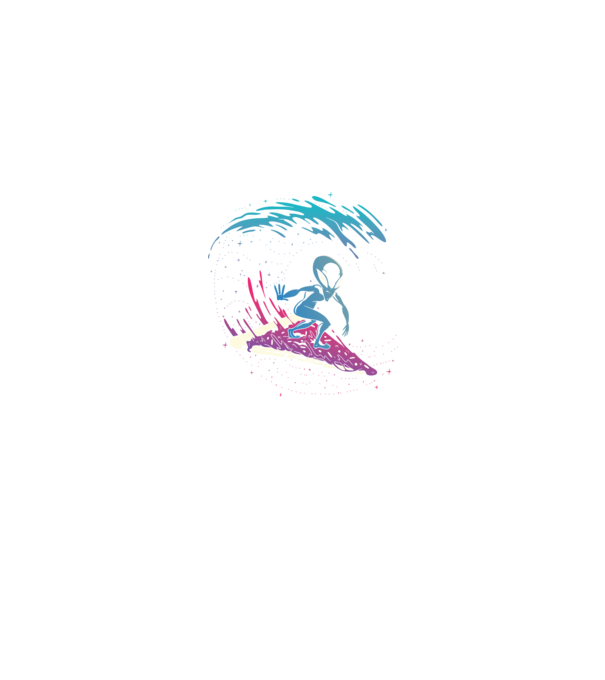 Alien Pizza Surf tricou amuzant model negru pe tricou