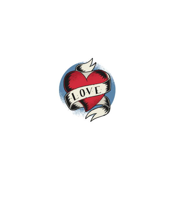 'Love Tatuaj pentru Valentine''s Day' model negru pe tricou